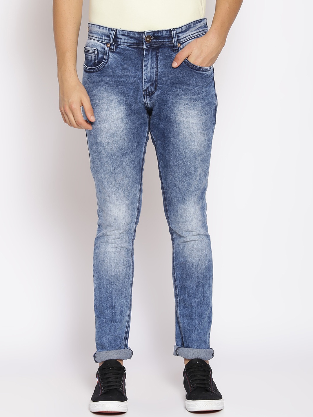 

High Star Men Blue Slim Fit Mid-Rise Clean Look Stretchable Jeans