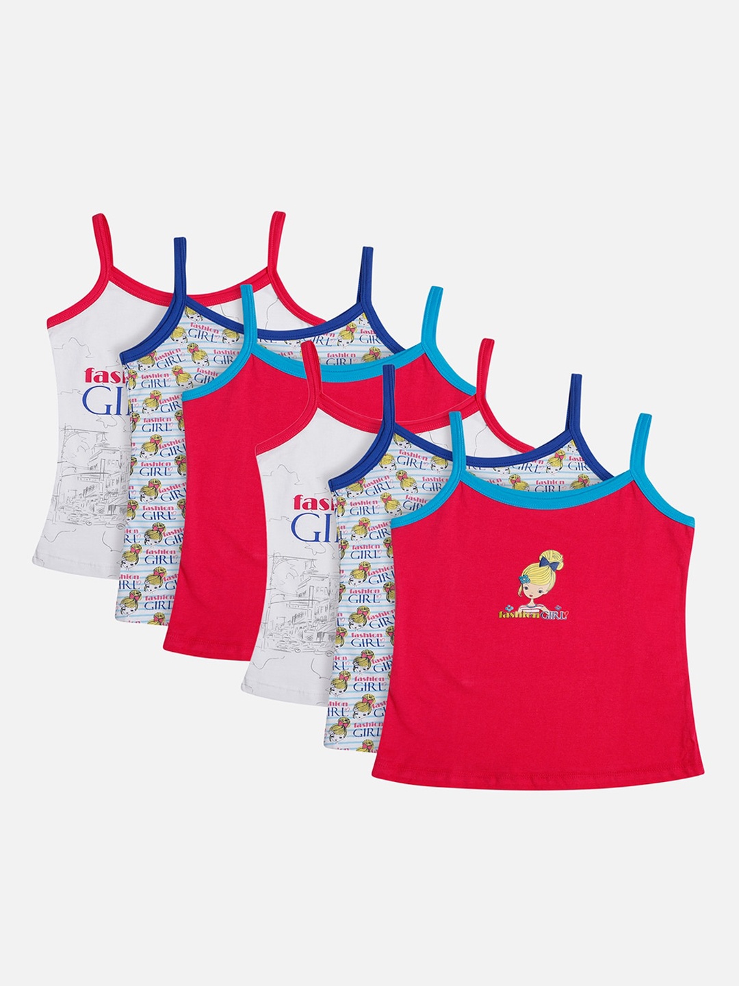 

Bodycare Kids Girls Pack Of 6 Assorted Camisoles