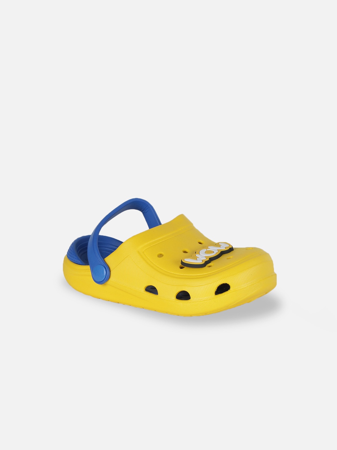 

PASSION PETALS Kids Yellow & Blue Embellished Clogs