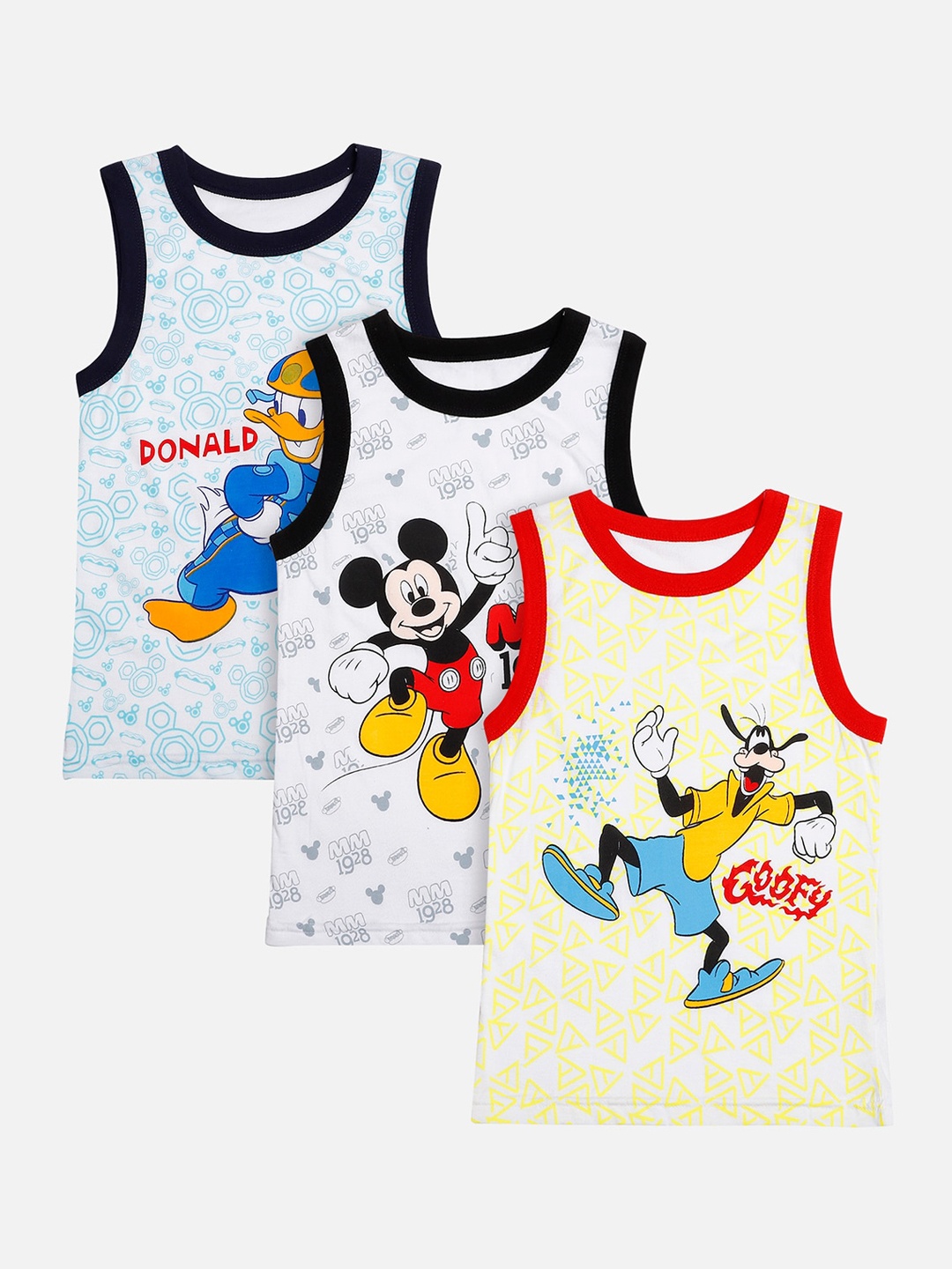 

Bodycare Kids Boys Pack of 3 Mickey & Friends Assorted Innerwear Vests