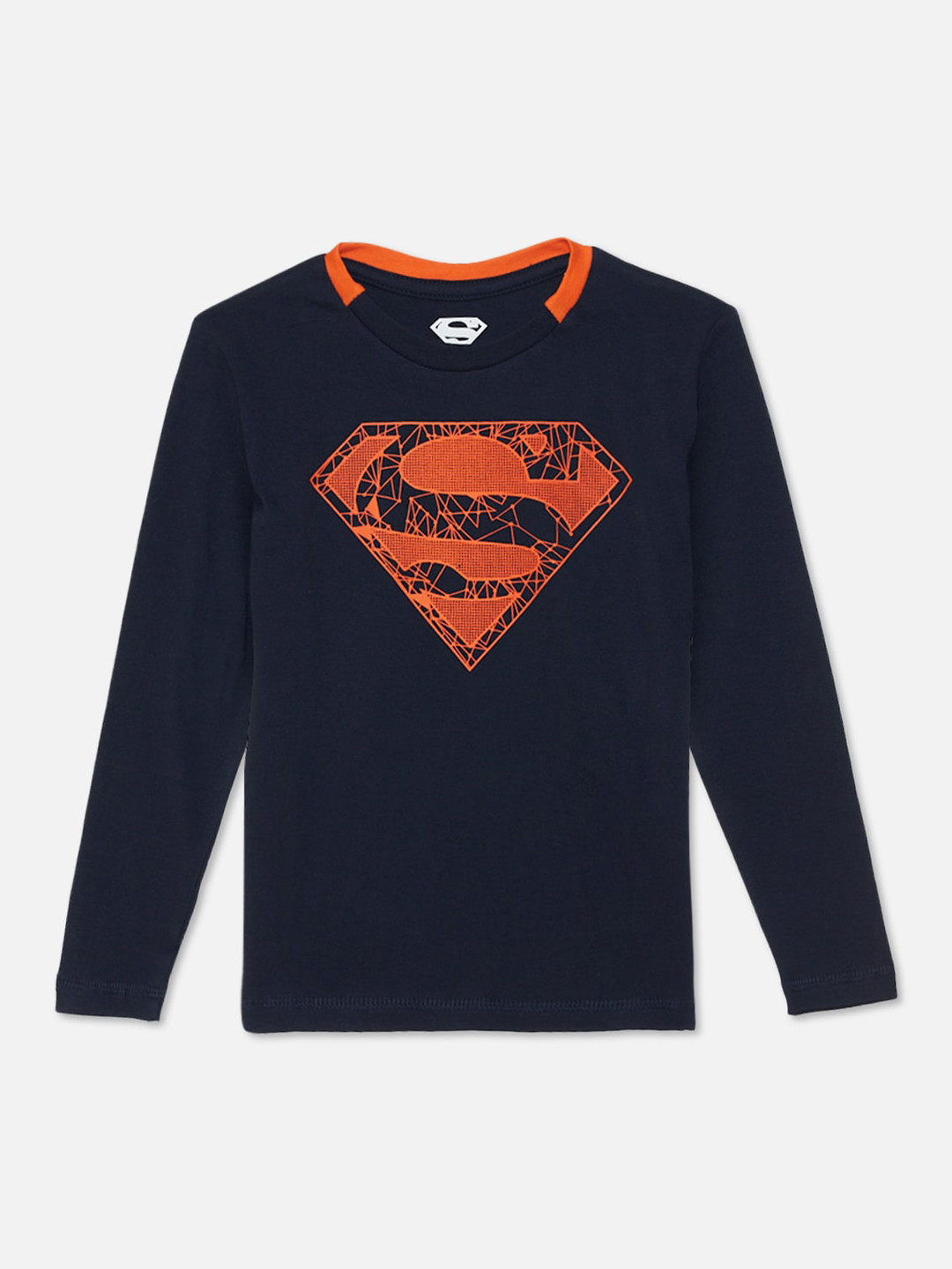 

Kids Ville Boys Navy Blue Superman Printed Pure Cotton T-shirt