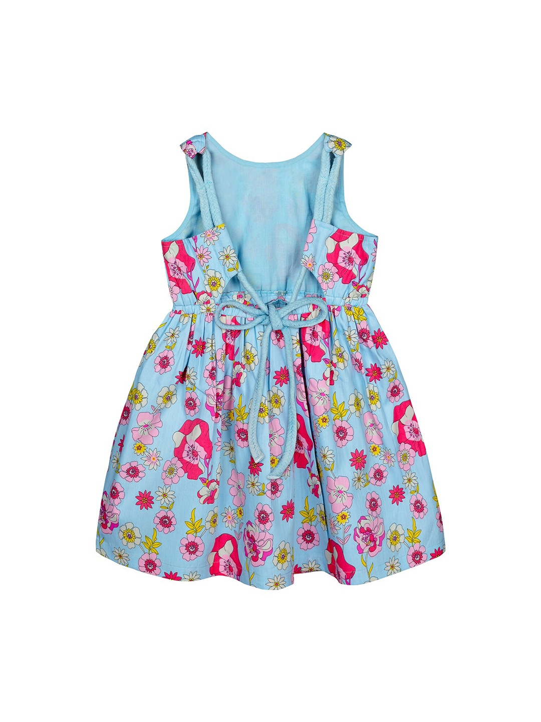 

Budding Bees Girls Blue Printed Fit and Flare Dress