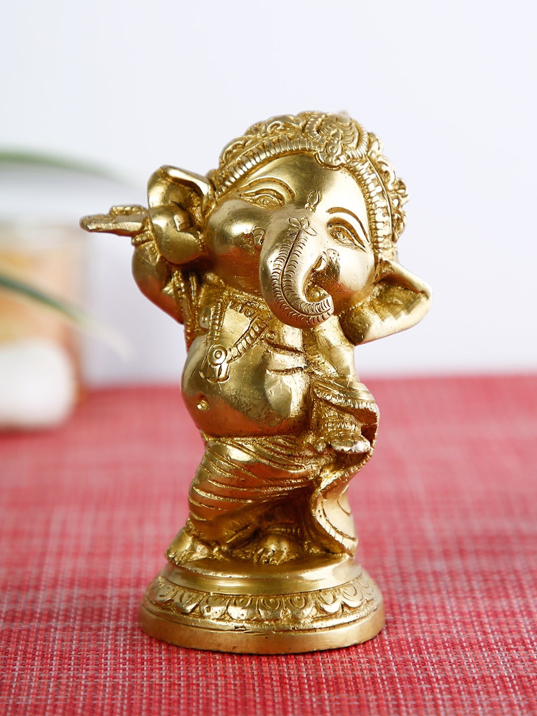 

CraftVatika Gold-Toned Ganpati Idol Sculpture Showpiece