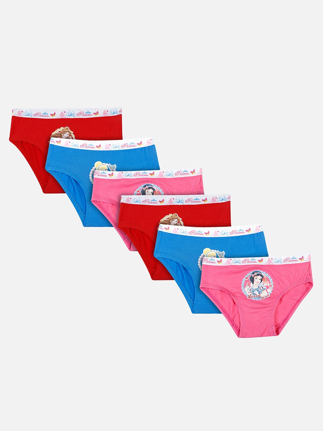

Bodycare Kids Girls Pack Of 6 Assorted Disney Princess Hipster Briefs KIA7225-PK002_P6