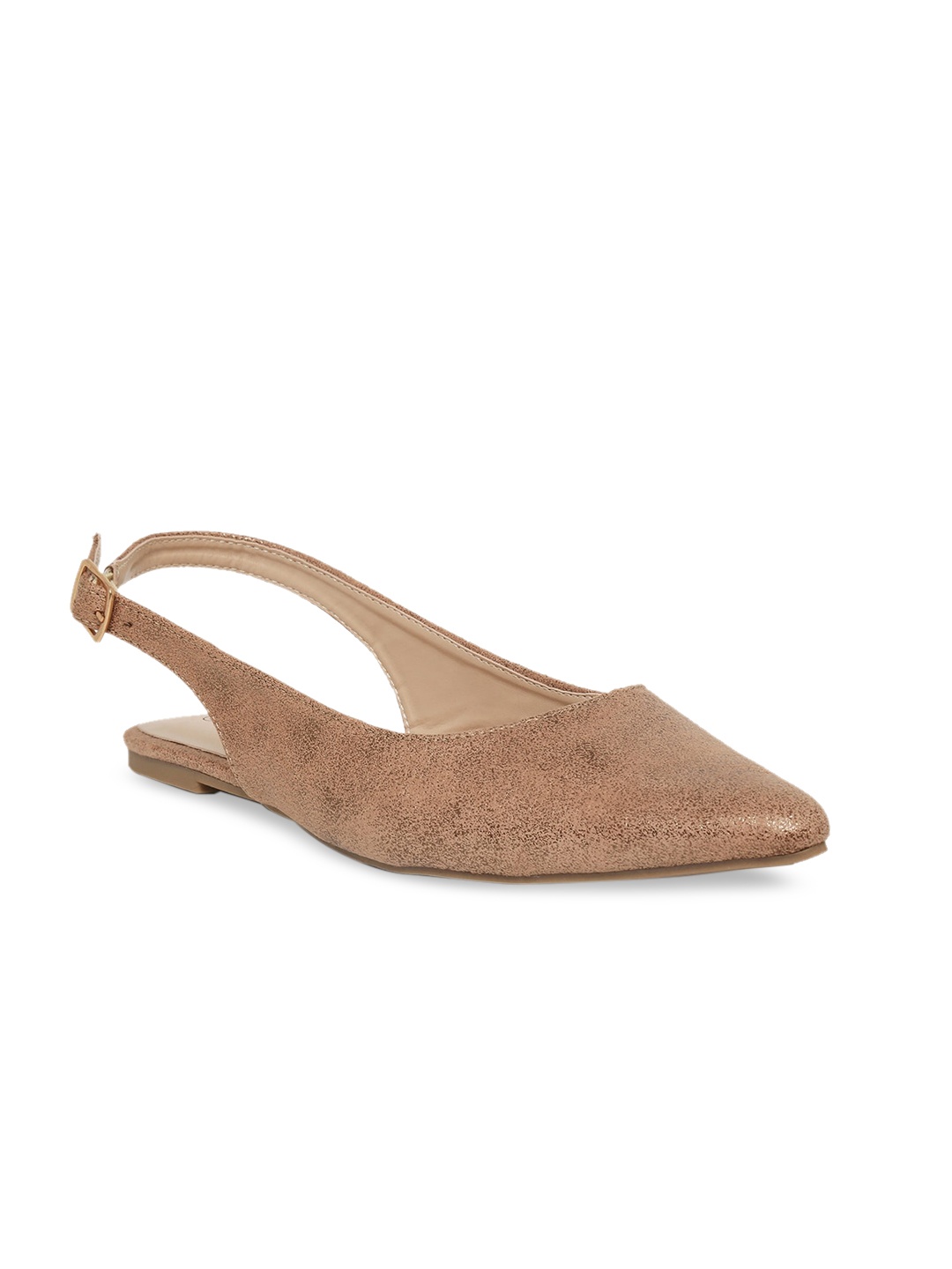 Forever Glam by Pantaloons Women Brown Solid Leather Mules