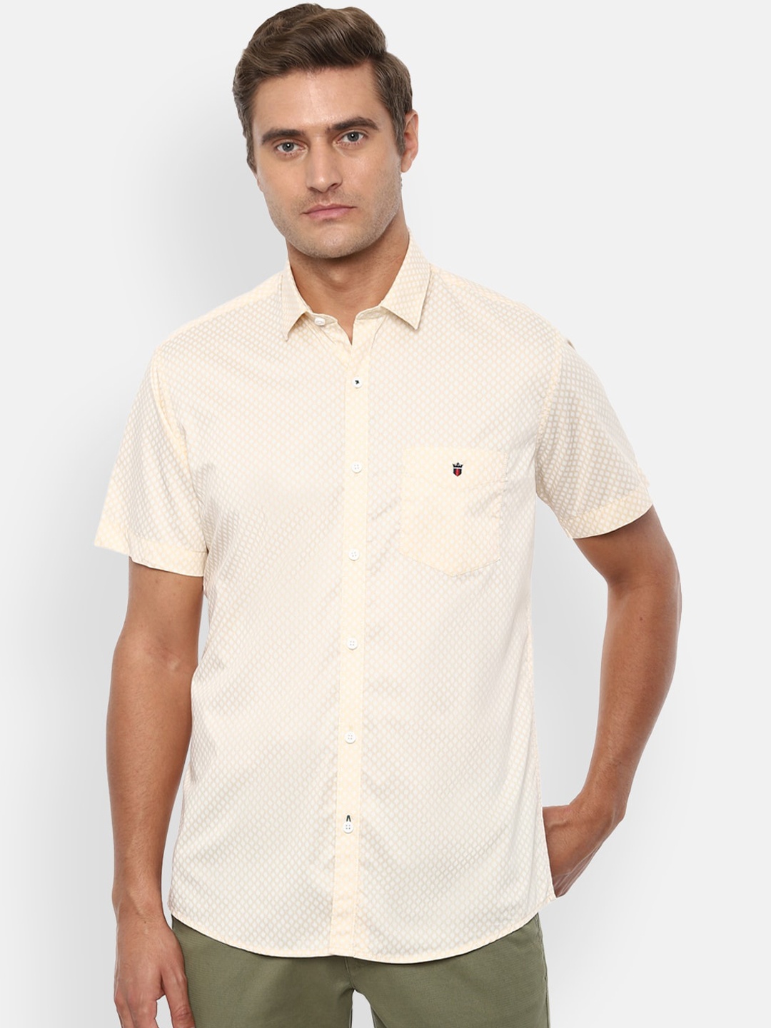 

Louis Philippe Sport Men Beige Slim Fit Printed Casual Shirt