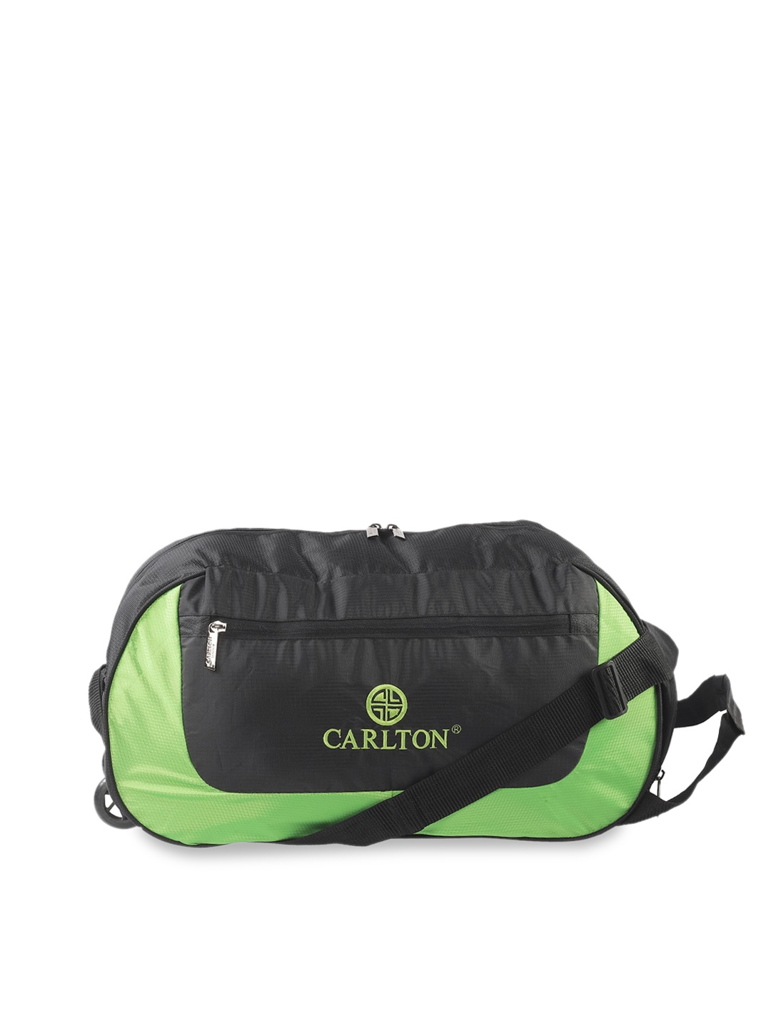 

Carlton London Adults Fluorescent Green & Black Colourblocked Duffle Bag