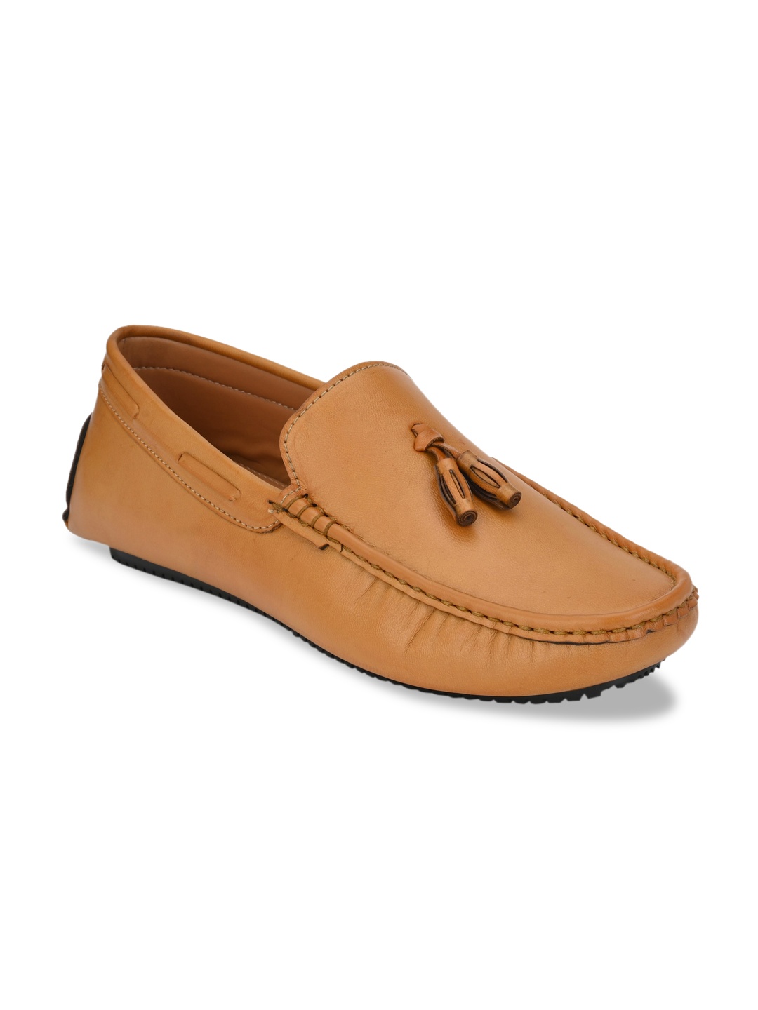 

Provogue Men Leather Loafers, Tan