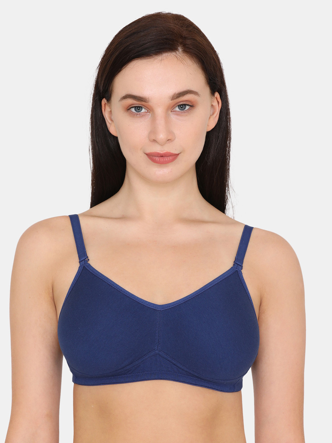 

Zivame Navy Blue Solid Non-Wired Non Padded T-shirt Bra ZI10TACORE0BLUE