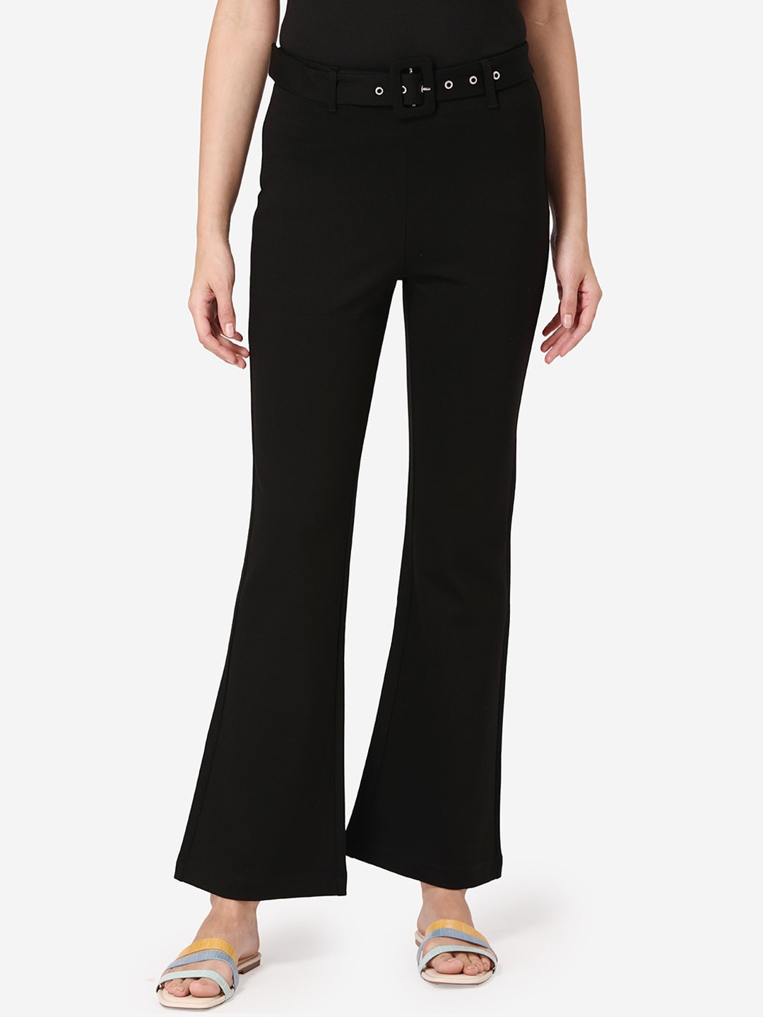 

Mode by Red Tape Women Black Flared Bootcut Trousers