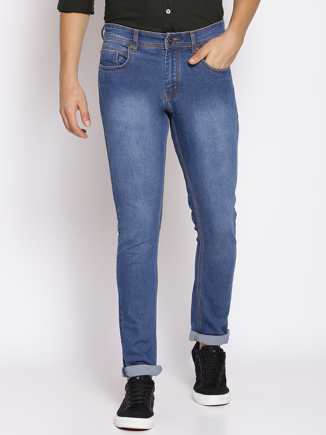 

High Star Men Blue Slim Fit Mid-Rise Clean Look Jeans