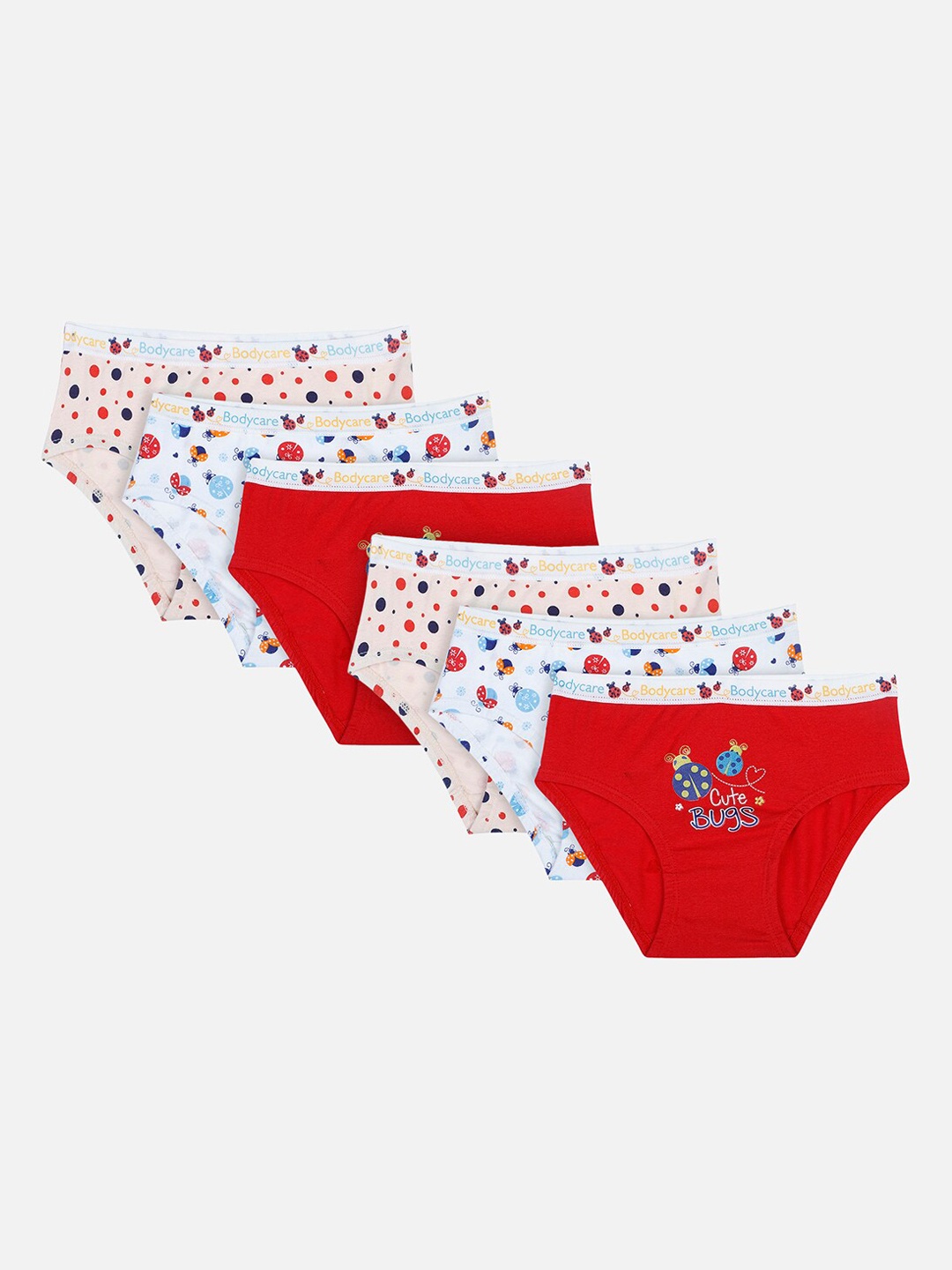

Bodycare Kids Girls Pack Of 6 Assorted Basic Briefs KIA7219-PK002_P6