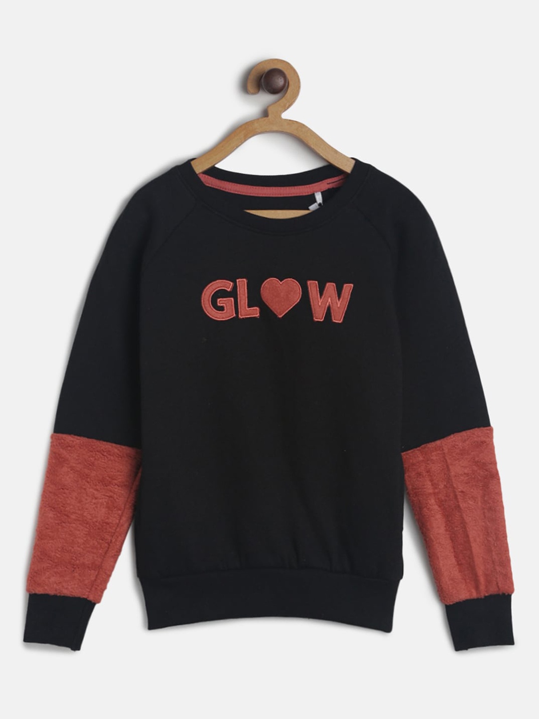 TALES & STORIES Girls Black Printed Sweatshirt