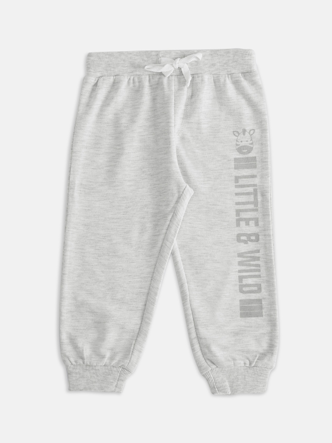 

Pantaloons Baby Infant Boys Grey Melange Solid Slim-Fit Joggers