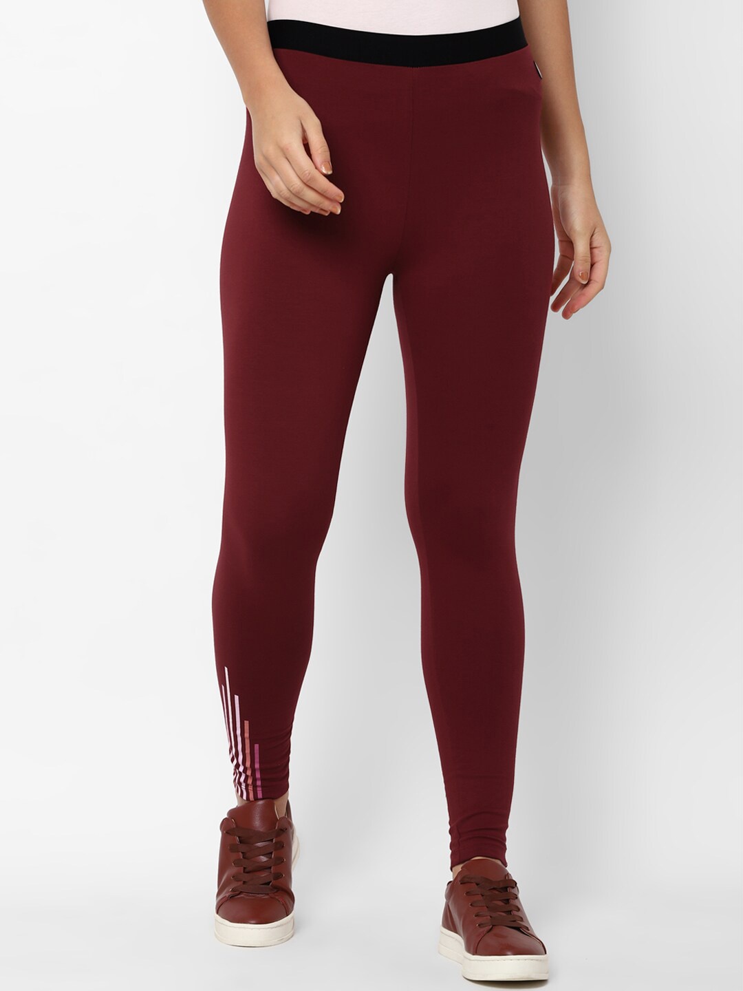 

Allen Solly Woman Women Maroon Regular Fit Solid Regular Trousers
