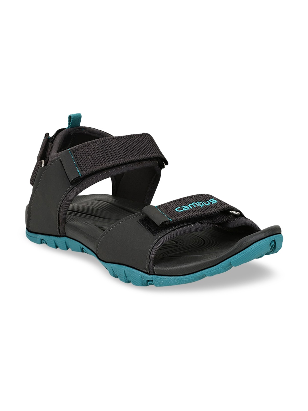 

Campus Men Black & Blue Solid Sustainable Sports Sandals