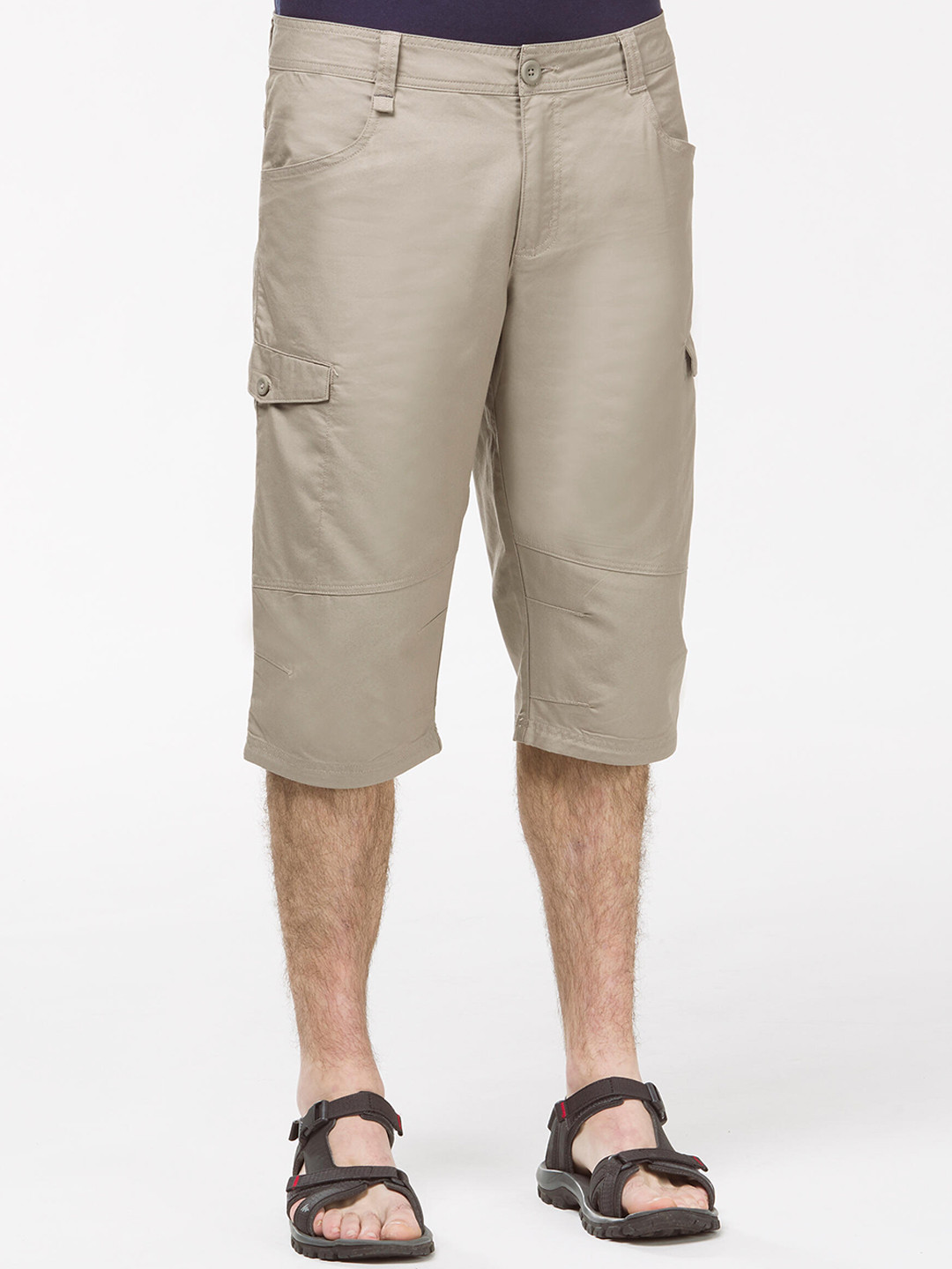 

Quechua By Decathlon Men Beige Solid Regular fit Hiking and Trekking Bermuda Shorts