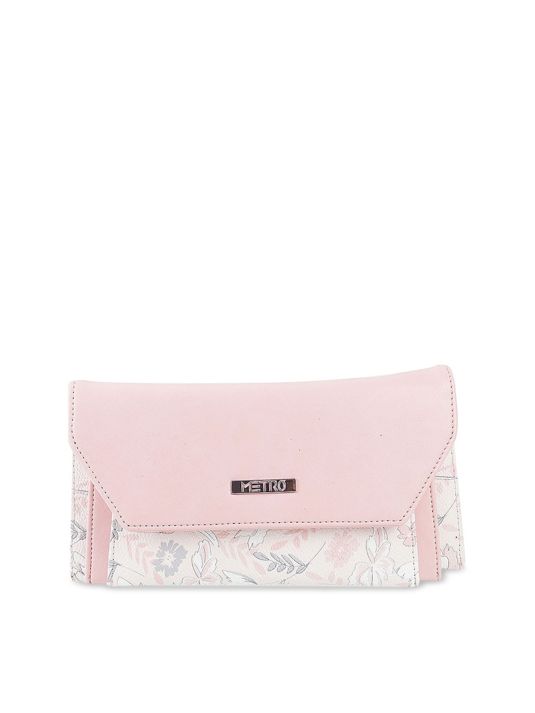

Metro Pink Solid Envelope Clutch