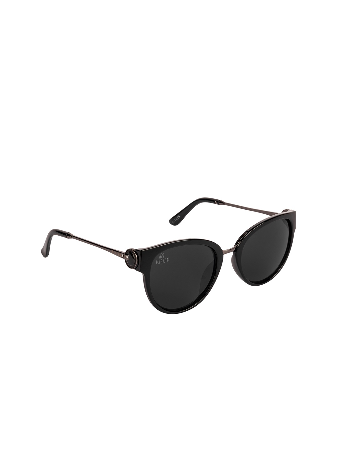 

Aislin Women Black UV Protected Cateye Sunglasses ES_14485-82-AS-8334