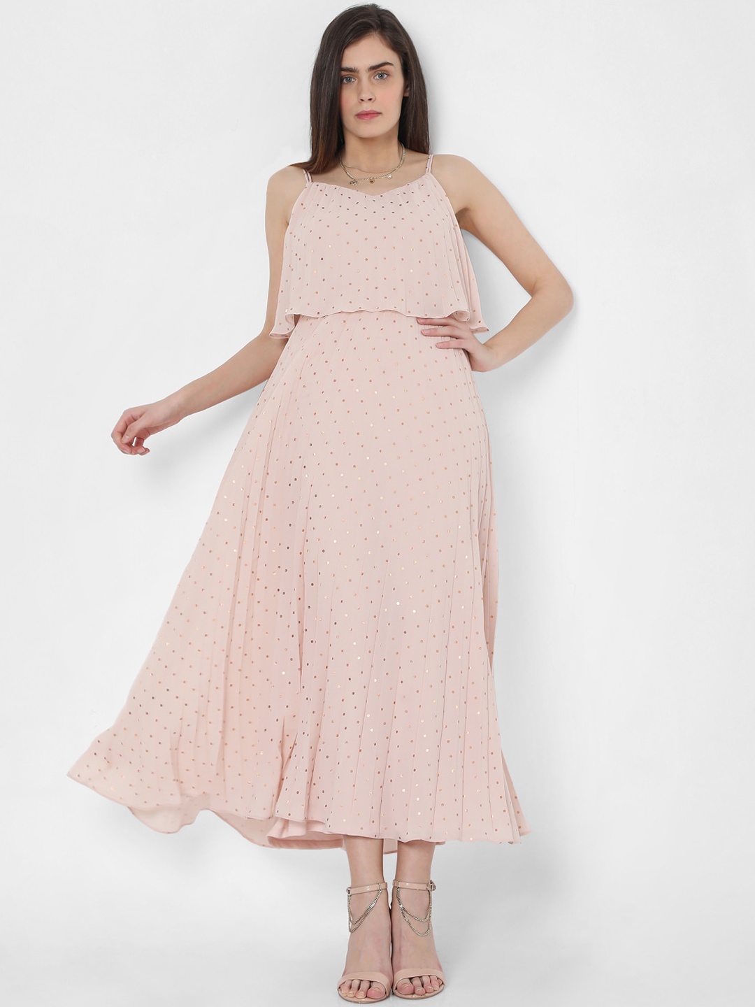 

Vero Moda Women Pink Printed Maxi Dress