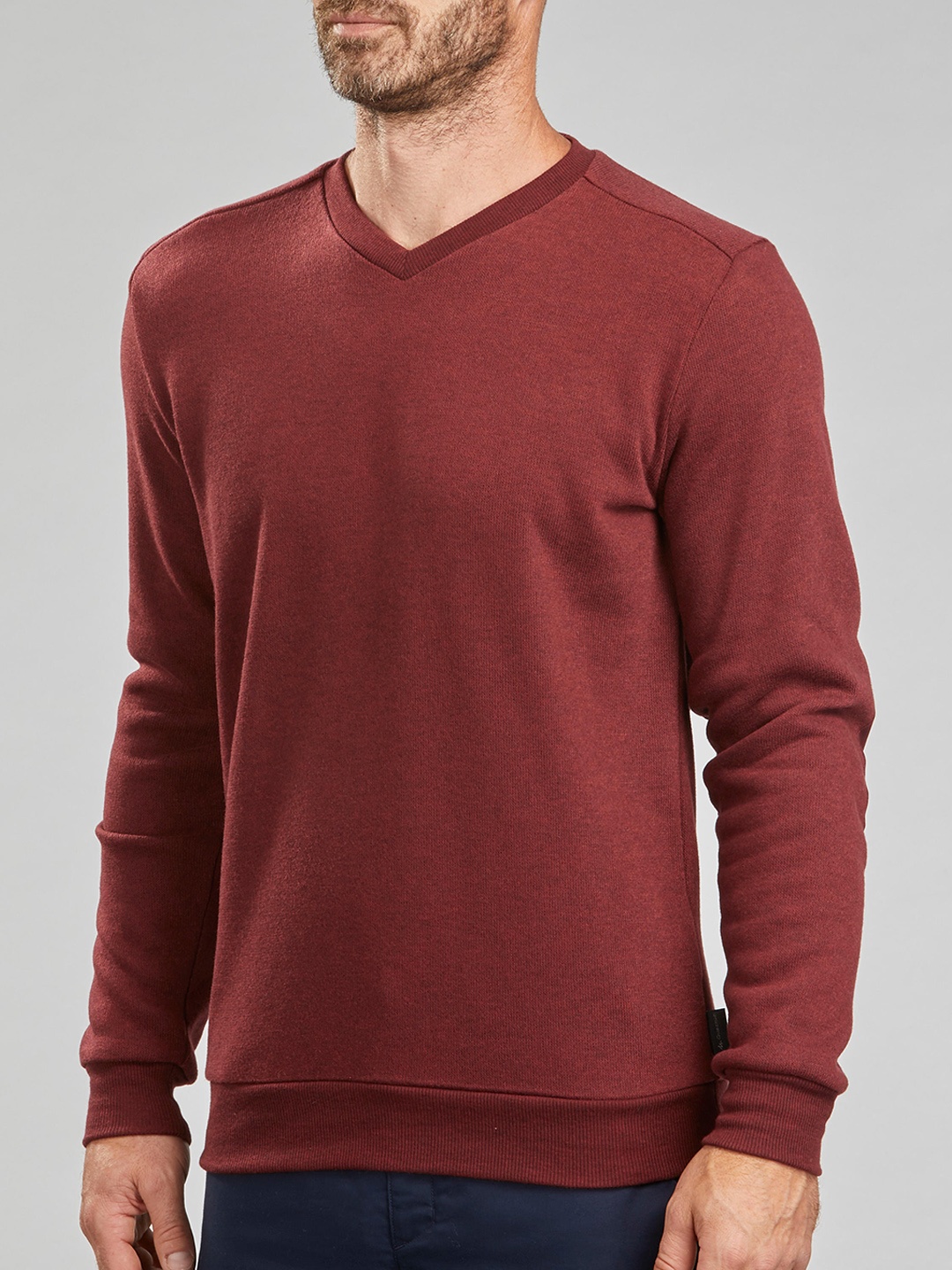 

Quechua By Decathlon Men Burgundy Solid Hiking and Trekking Sweatshirt