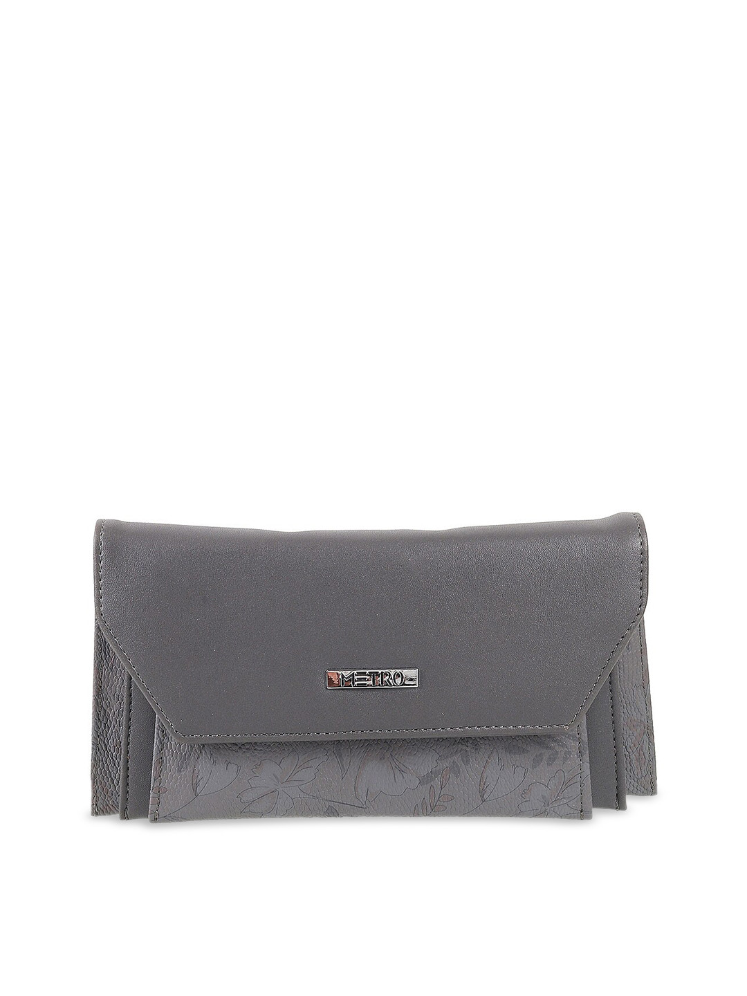

Metro Grey Solid Clutch
