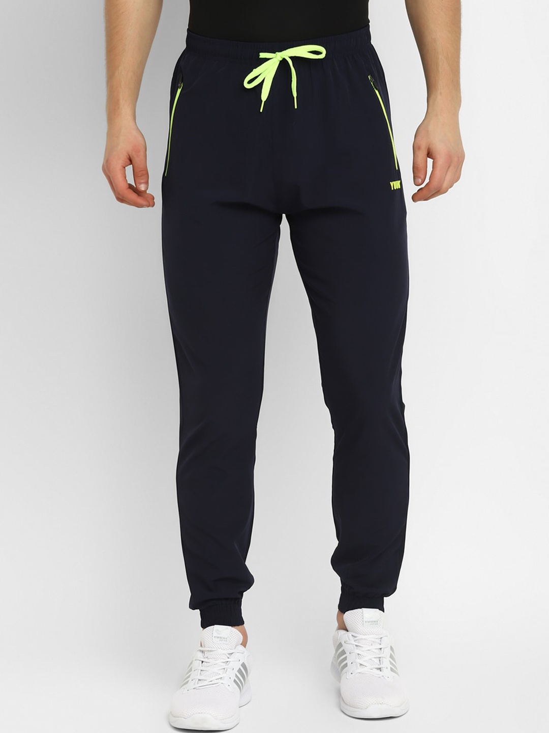 

Yuuki Men Navy Blue Solid Slim-Fit Joggers