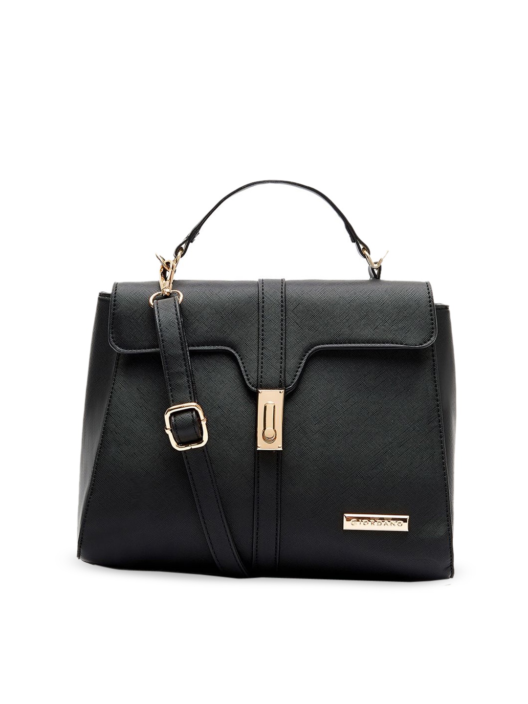 

GIORDANO Black Solid Satchel