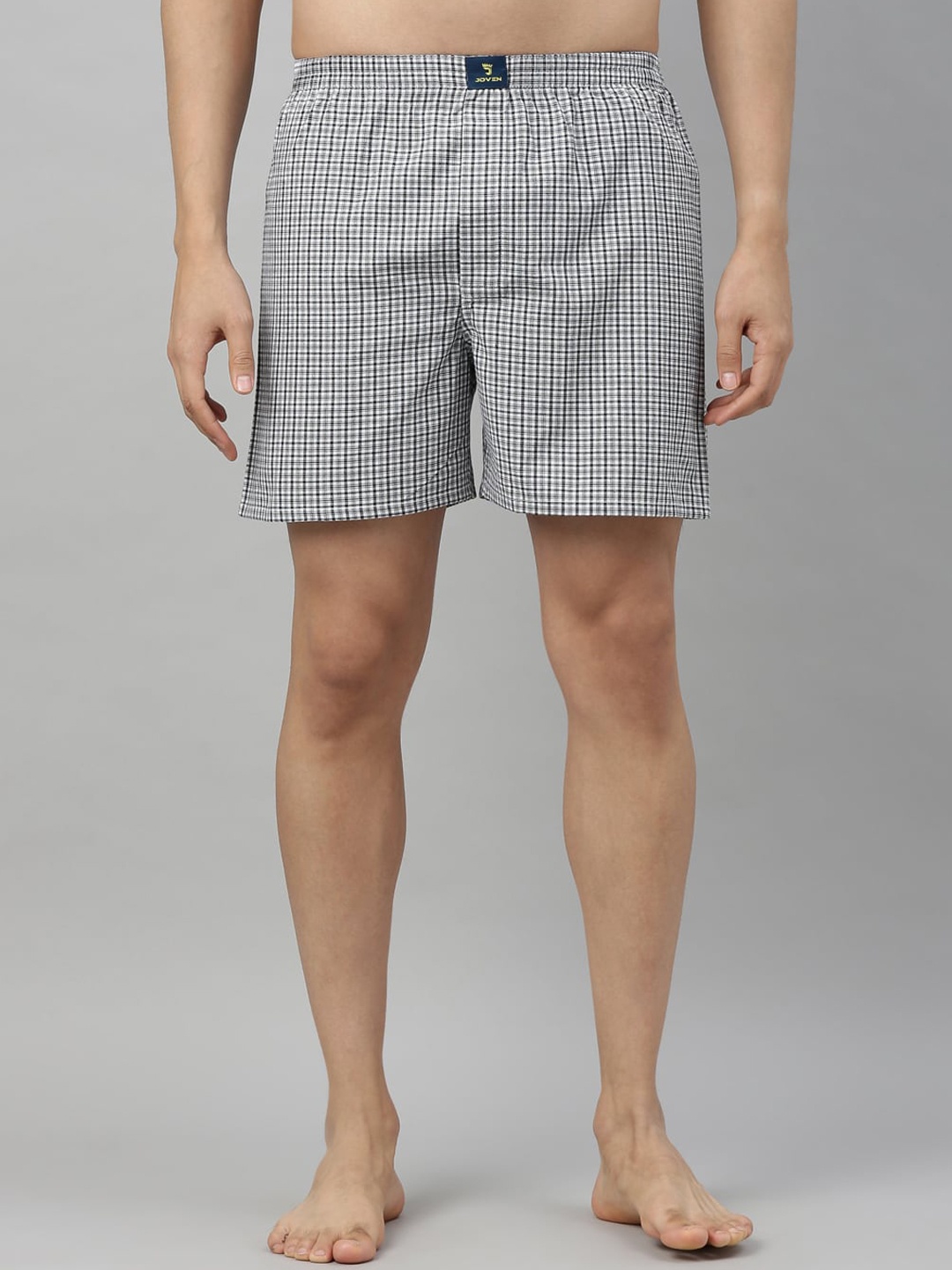 

Joven Men Black & White Checked Boxers JB1C-JB108