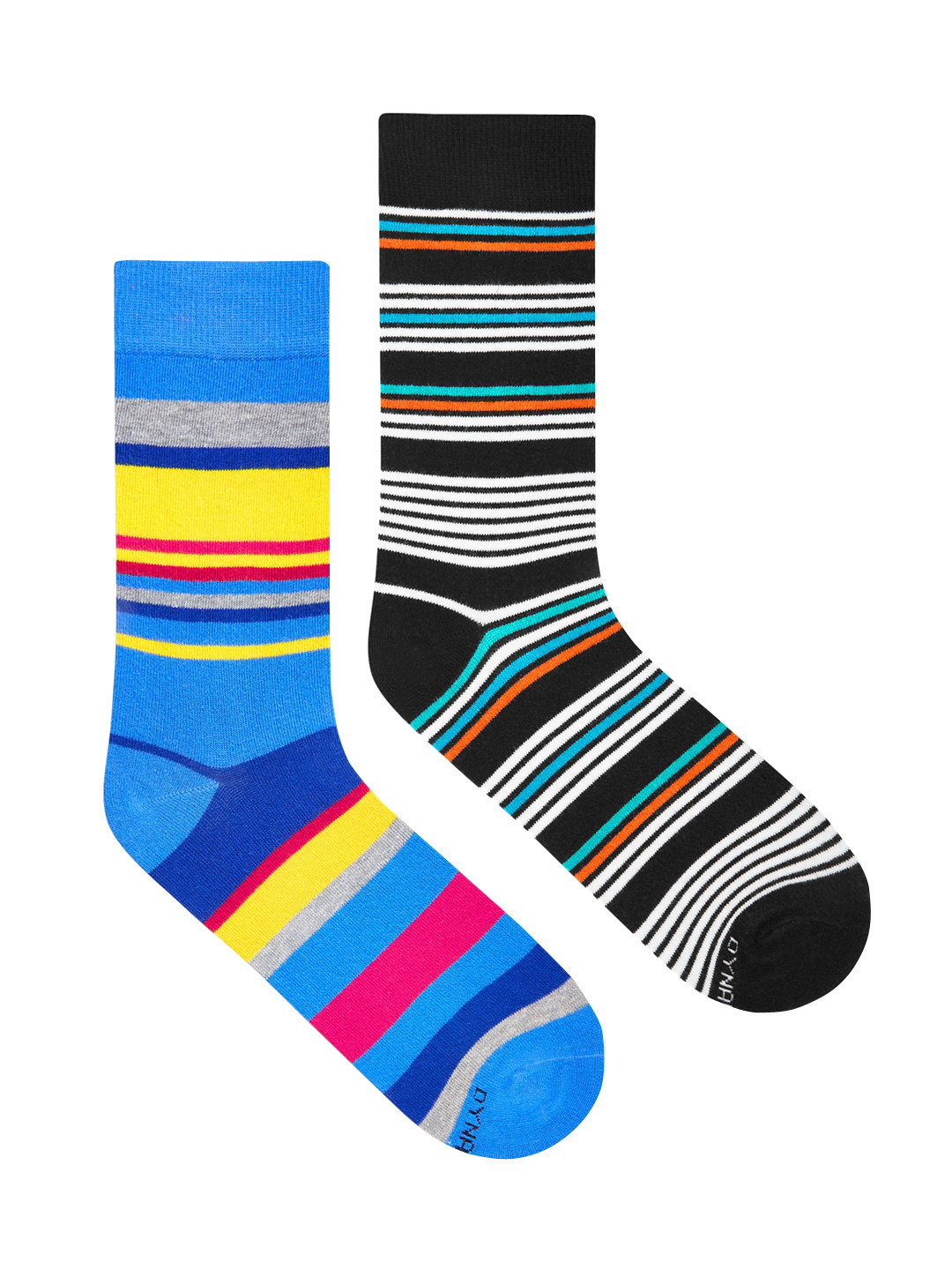 

Dynamocks Unisex Pack Of 2 Striped Calf-Length Socks, Multi