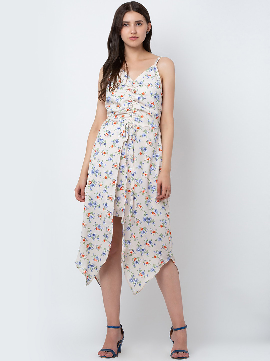 

DODO & MOA Women Off-White Printed A-Line Dress