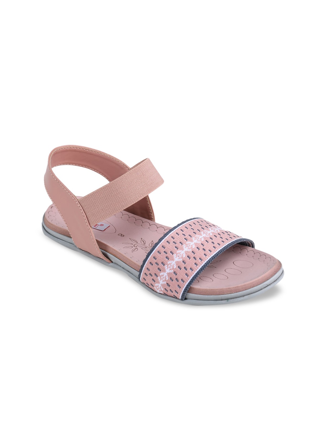 

TRASE Women Pink Printed Open Toe Flats
