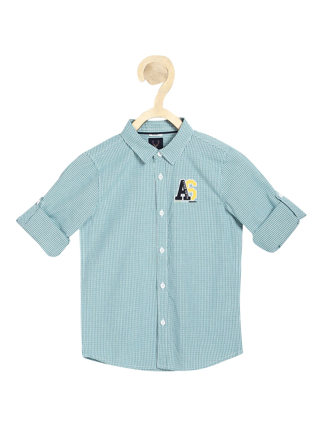 

Allen Solly Junior Boys Blue & White Slim Fit Checked Casual Shirt
