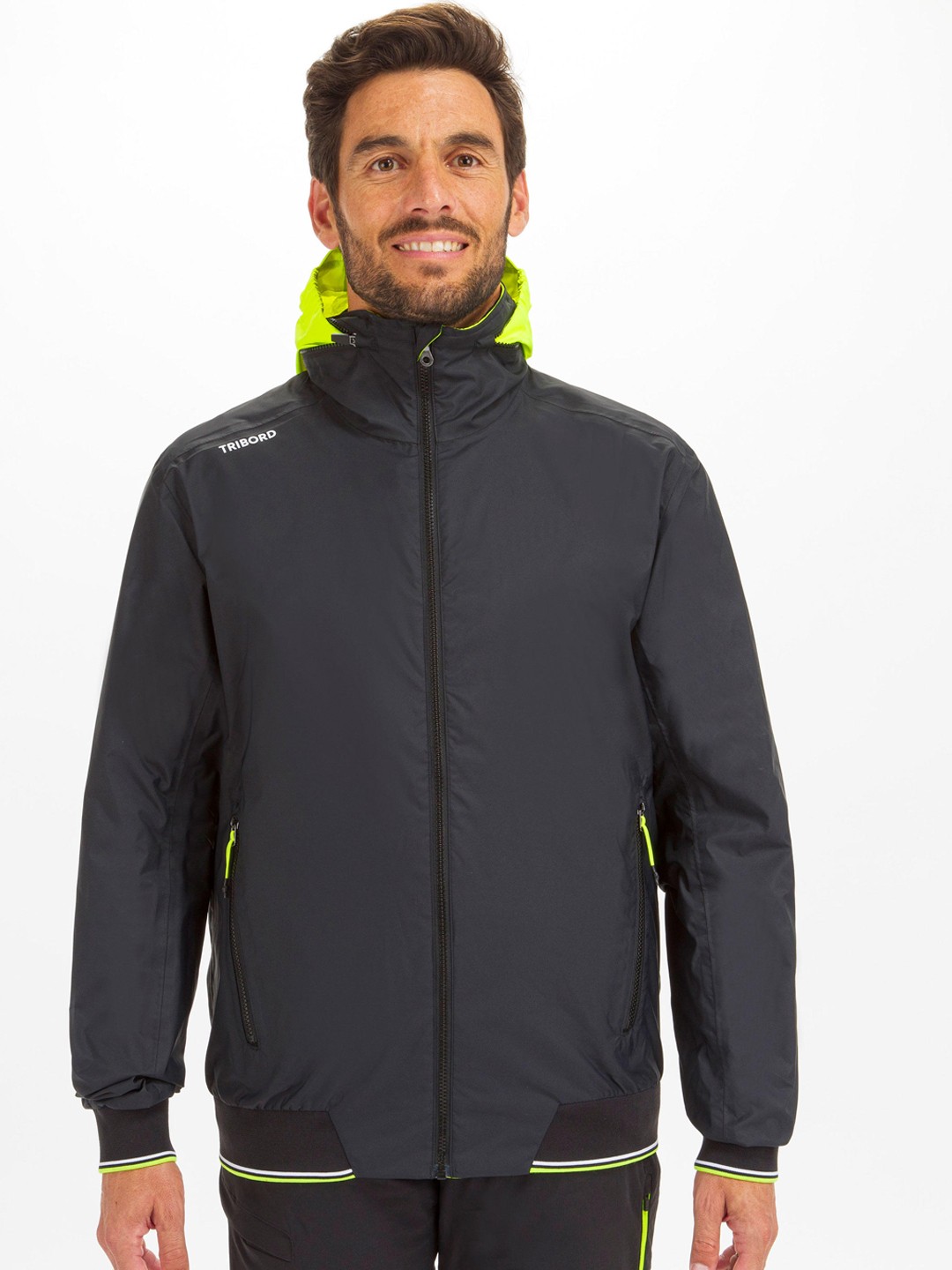 

Tribord By Decathlon Men Black Solid Waterproof Sailing Race 100 Surfing and Kayaking Jacket