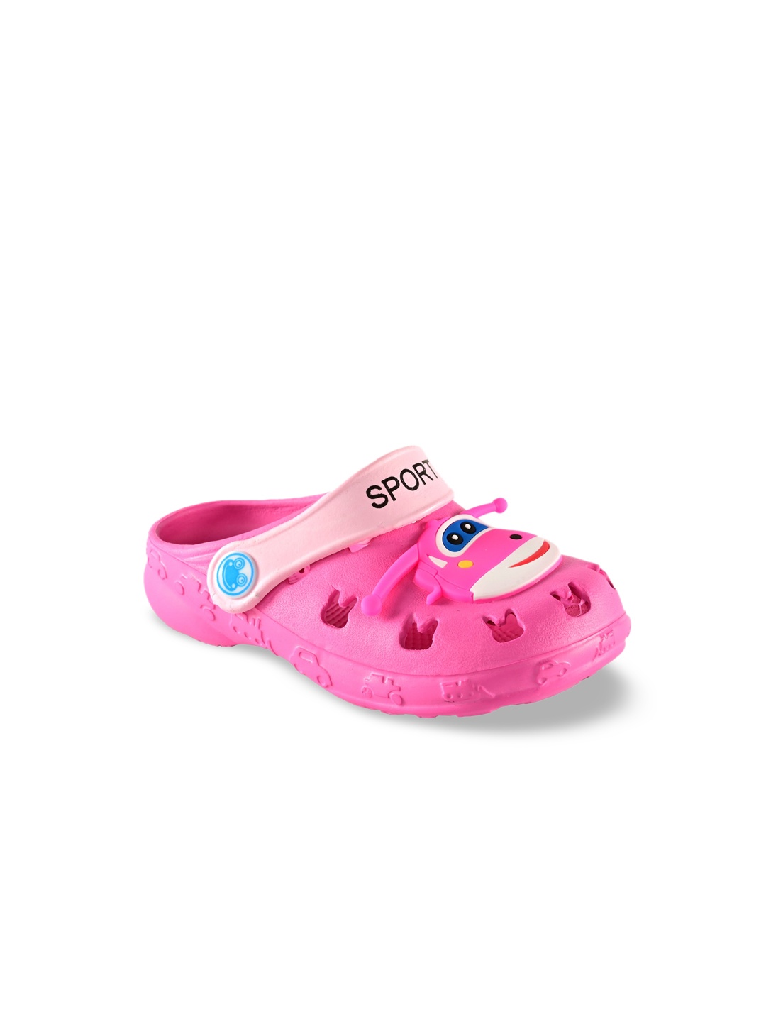 

Yellow Bee Girls Pink Printed Helicopter Patch Clogs