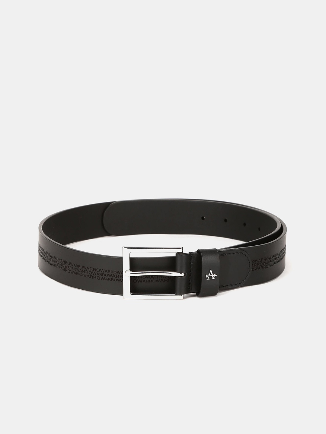 

Arrow Sport Men Black Textured Leather Belt