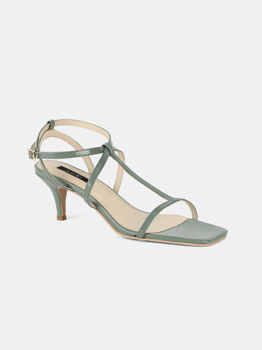 

AURELIA Women Green Colourblocked Sandals