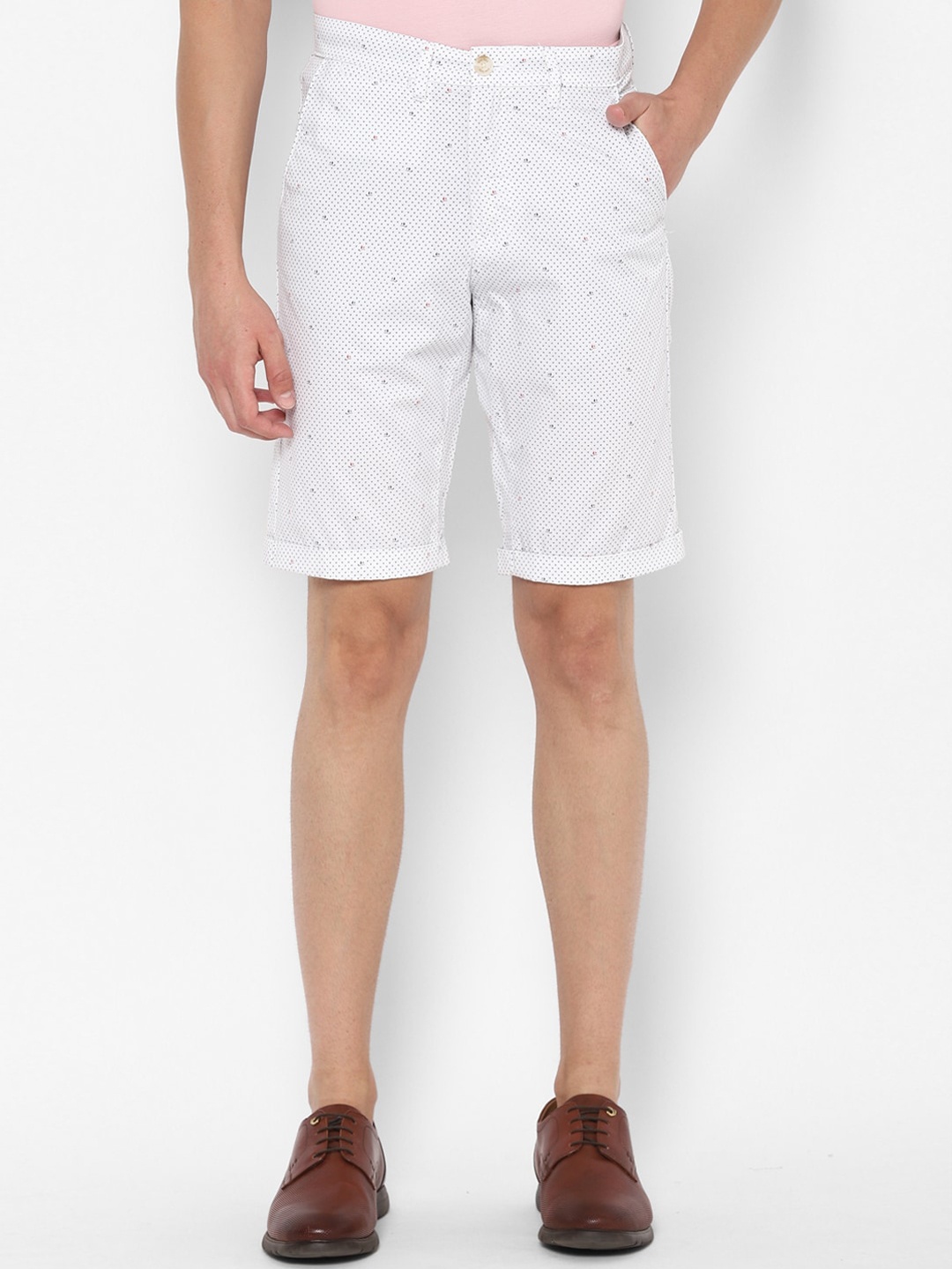 

Allen Solly Men White Printed Slim Fit Regular Shorts