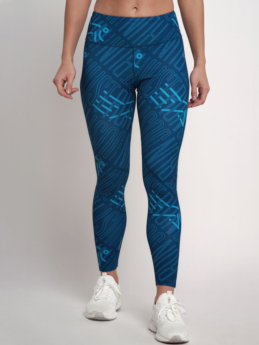 

Cultsport Women AbsoluteFit Typography Print Tights, Blue