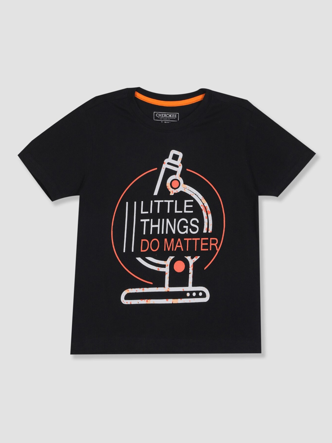 

Cherokee Boys Black Printed Round Neck T-shirt