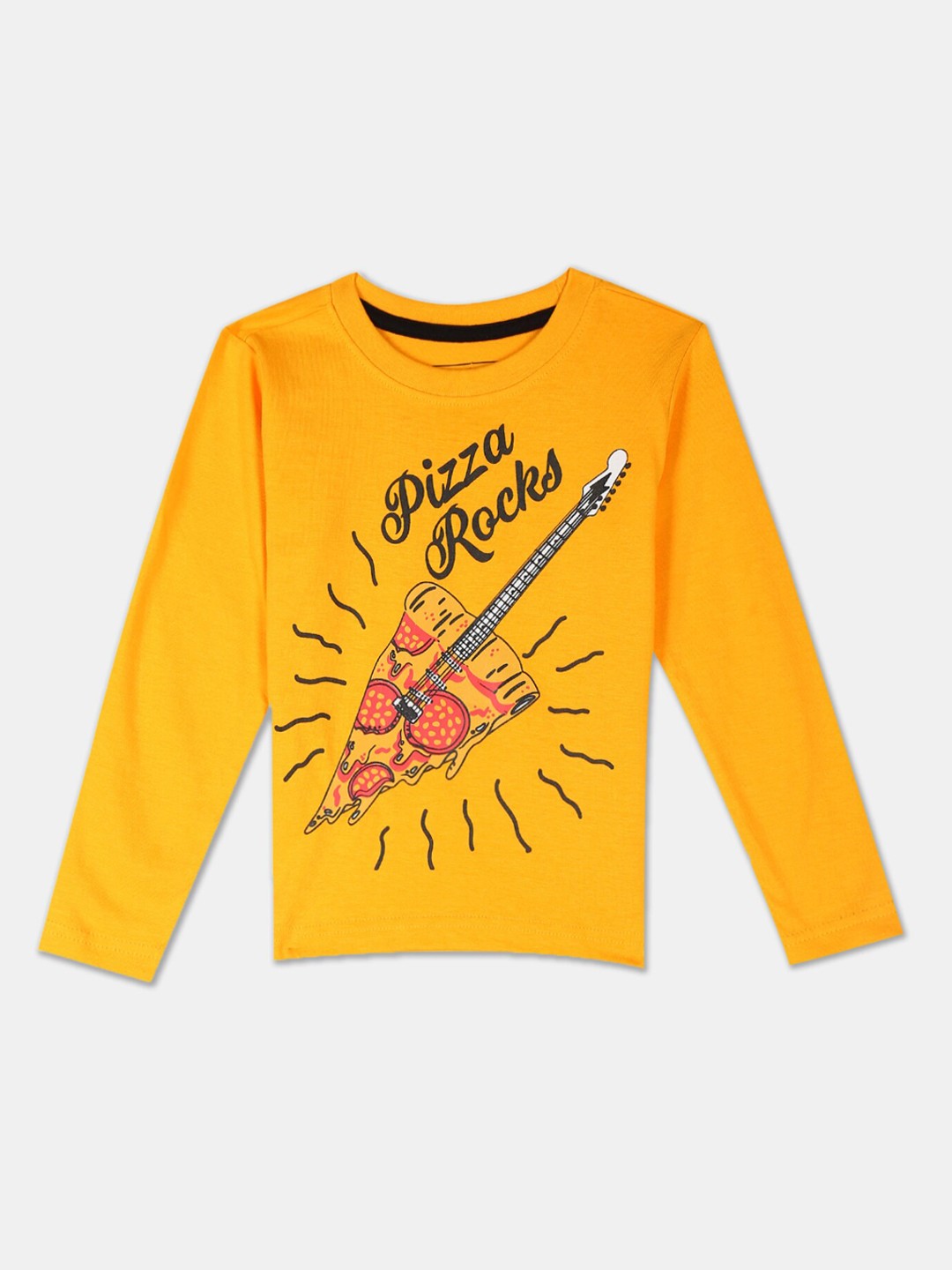 

Cherokee Boys Yellow Printed Round Neck T-shirt