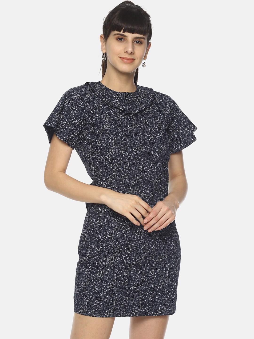 

COUPER & COLL Women Navy Blue Printed Sheath Dress