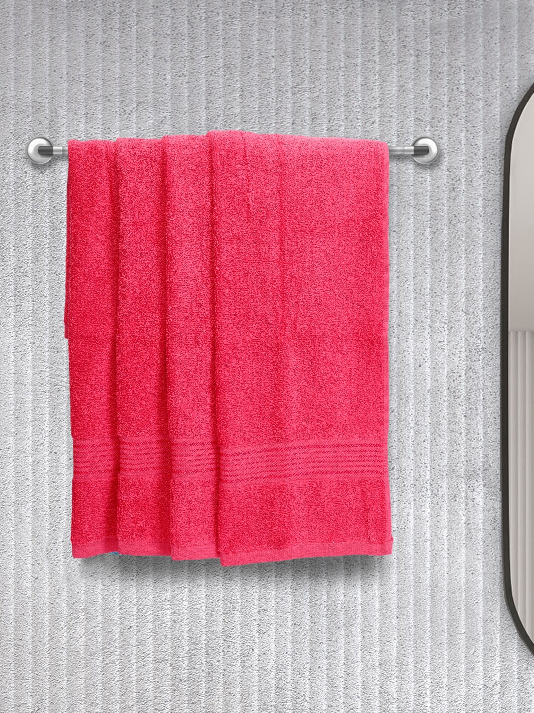 

KOPA Cotton Pack Of 4 Pink Super Absorbent 380 GSM Hand Towels