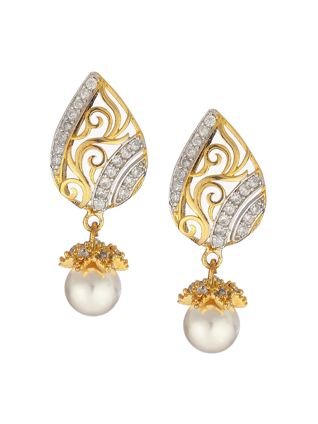 

Adwitiya Collection Gold-Toned Contemporary Studs