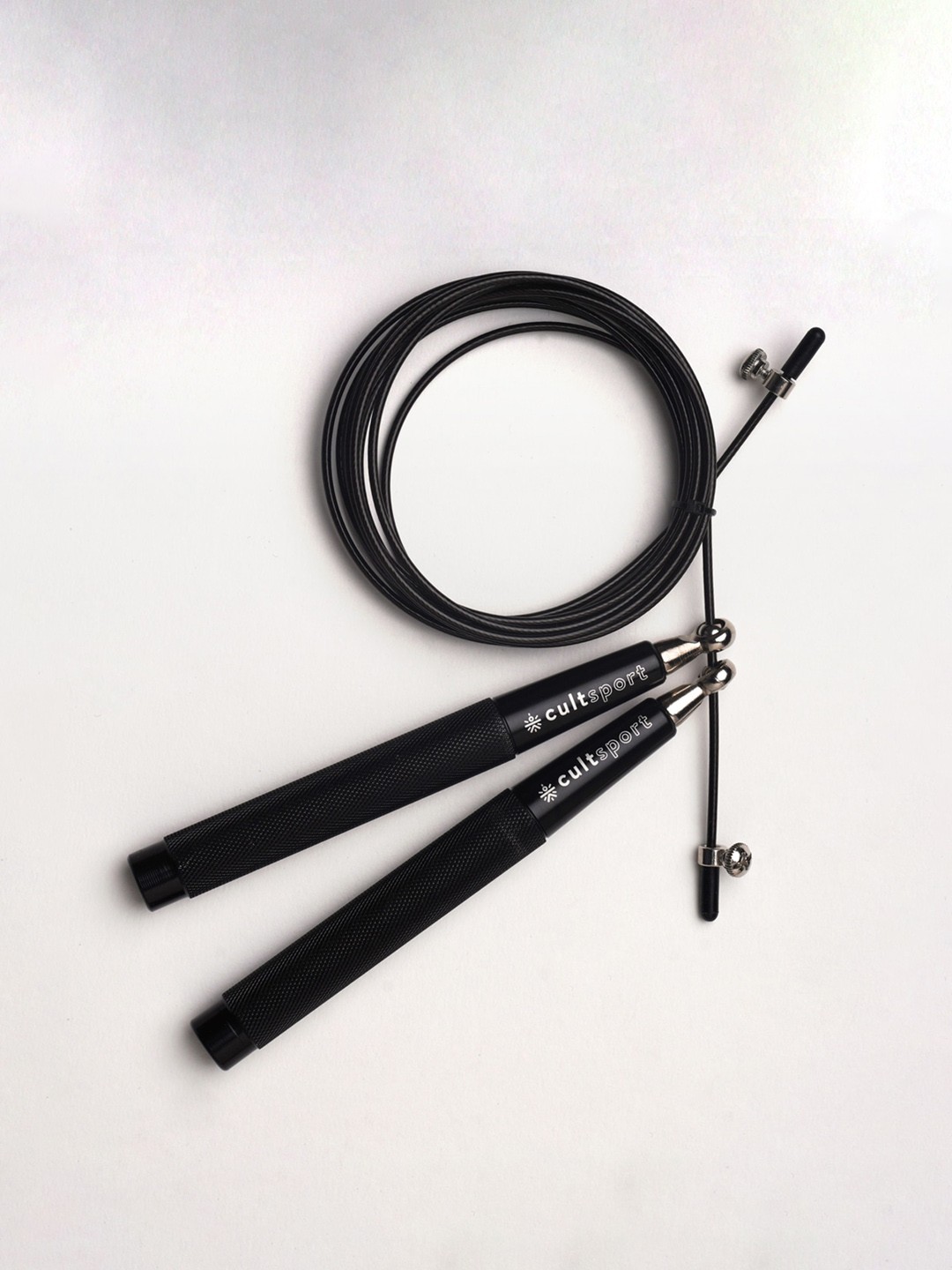 

CULT Unisex Black Solid Speed Rope With Adjustable Length