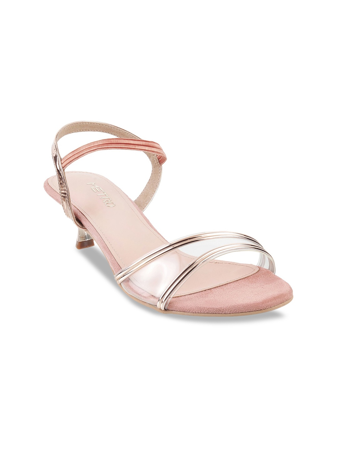

Metro Women Pink Solid Kitten Heels