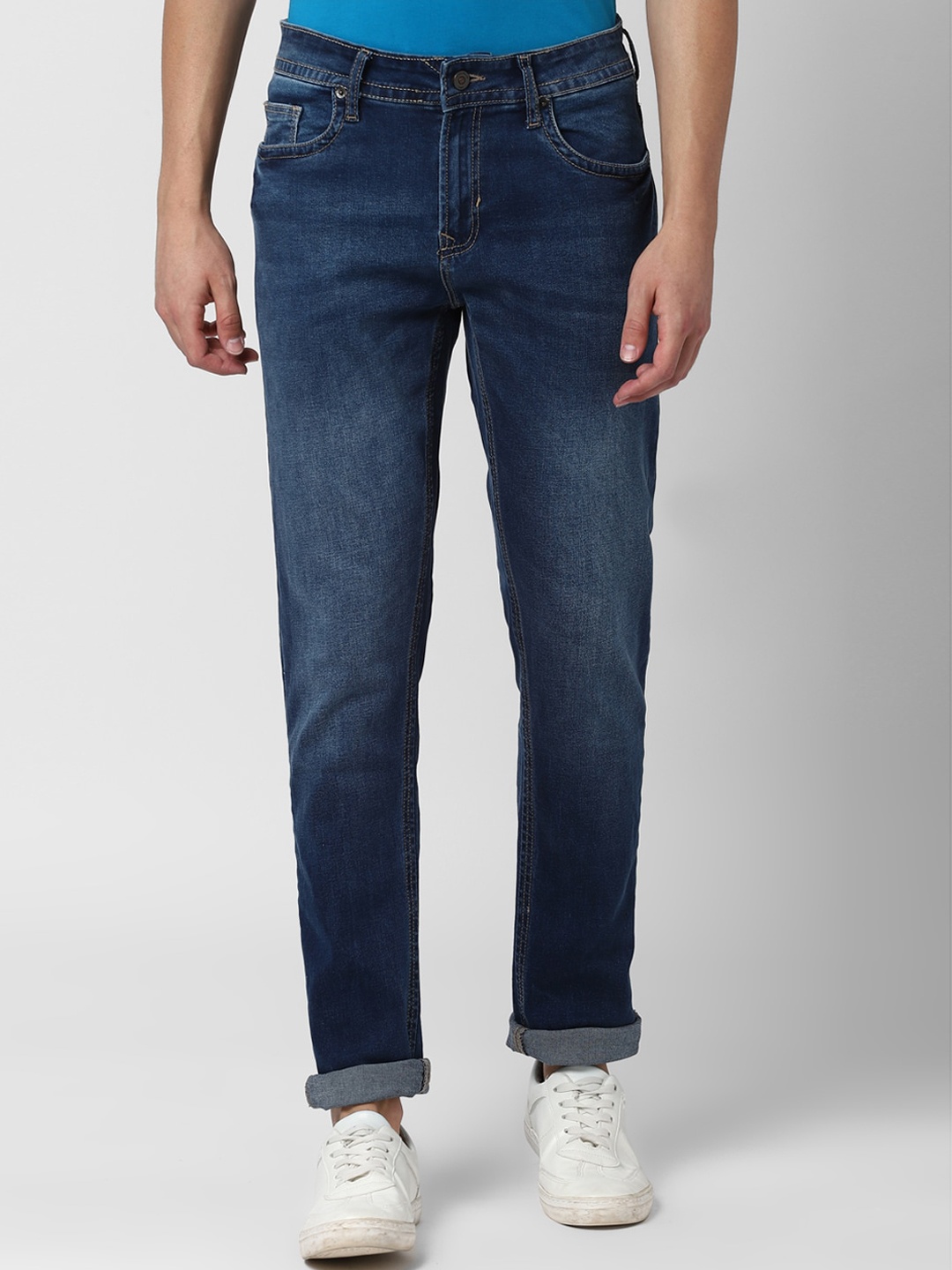 

Peter England Casuals Men Navy Blue Slim Fit Mid-Rise Clean Look Jeans