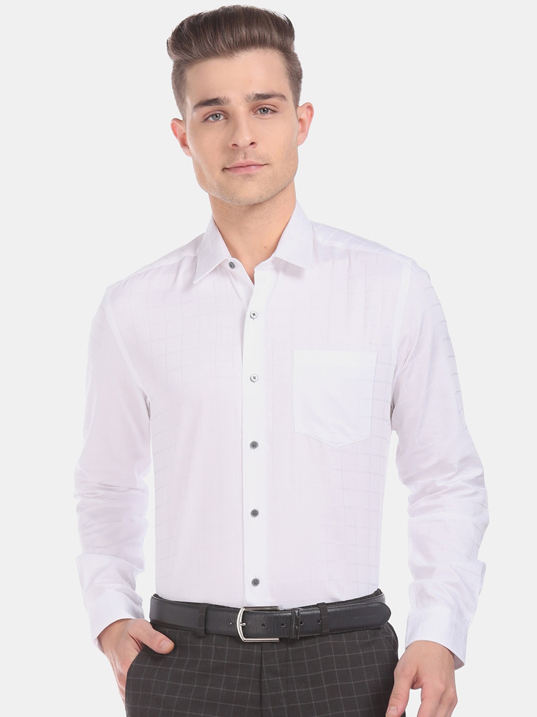 

Arrow New York Men White Slim Fit Solid Casual Shirt