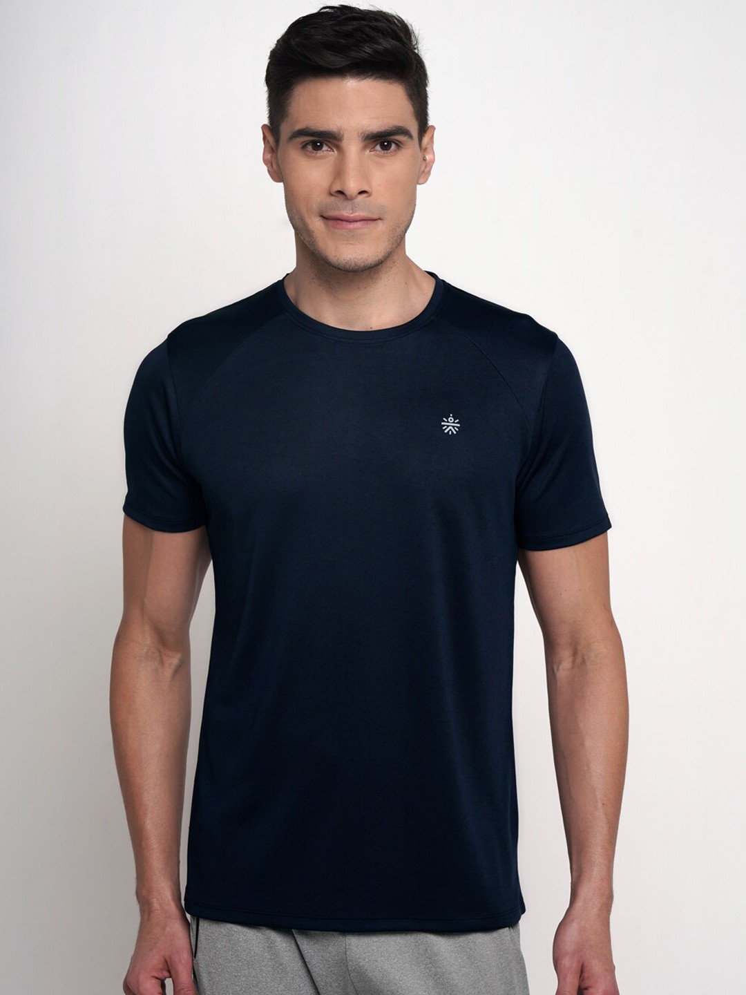 

Cultsport Men Navy Blue Printed FlashRun Reflective Running T-shirt