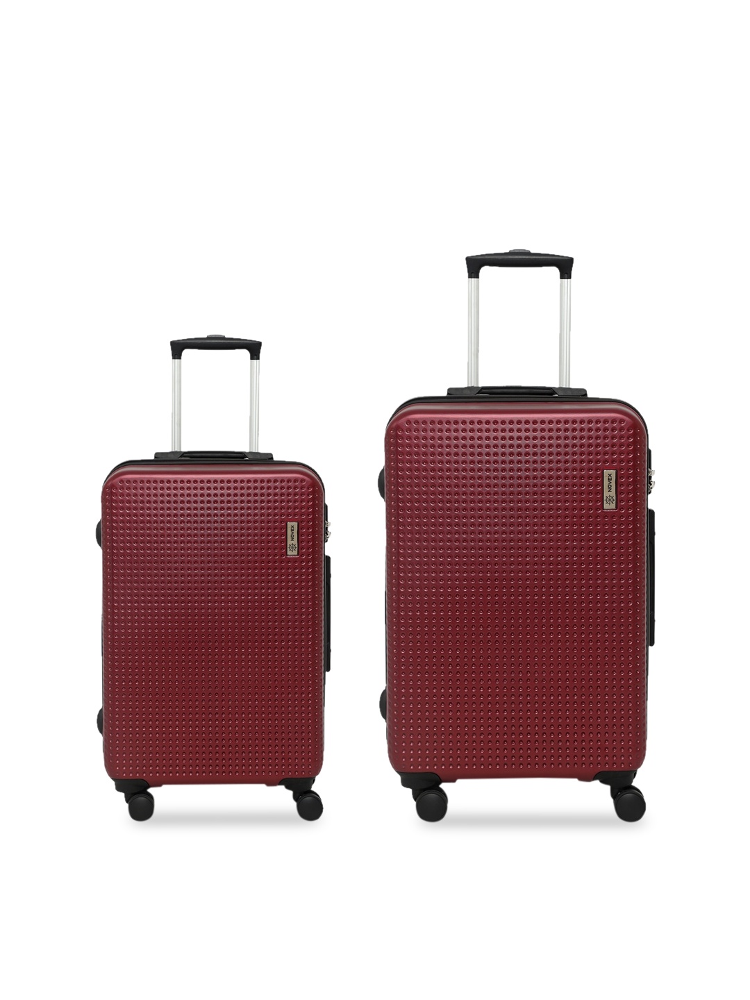 

NOVEX Unisex Set of 2 Maroon Textured Hard-Sided Trolley Suitcases
